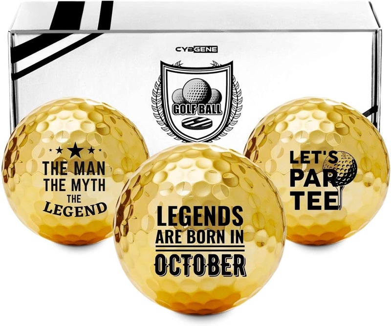 CybGene Birthday Gifts Golf Balls Set for Him, Golf Gifts for Men, Cool Accessories for Golfers, Birthday Golf Balls for Golf Lovers, Dad, Grandpa, Boyfriend, Husband, Brother, Uncle, Boss - Image 1